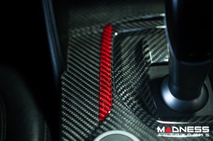Alfa Romeo Giulia Center Console Frame Trim - Carbon Fiber - Red Candy - Pre '20 Models